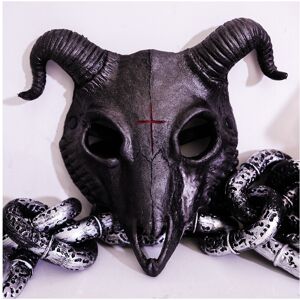 Maxpower (Black) Halloween Cosplay Billy Goat Skull Mask Half Face Masquerade Carnival Maxpower (Black) Halloween Cosplay Billy Goat Skull Mask Half Face Masquerade Carnival