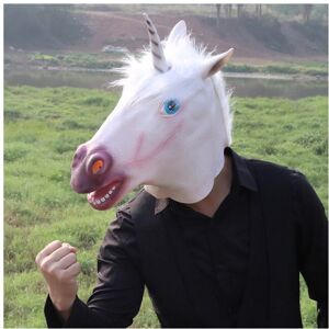 Maxpower (Unicorn mask) Animal White Cat Mask Novelties Carnival Costume Party Prop Cospl Maxpower (Unicorn mask) Animal White Cat Mask Novelties Carnival Costume Party Prop Cospl