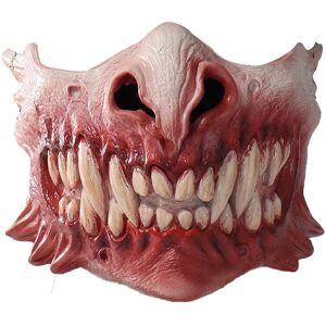Maxpower (Flesh color) P-Jsmen Horror Mask Halloween Decoration Creepy Teeth Half Face Ha Maxpower (Flesh color) P-Jsmen Horror Mask Halloween Decoration Creepy Teeth Half Face Ha