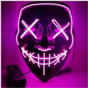 Maxpower (Black pink) Halloween Mask Cute Cat Fox EL Wire Mask Flashing Cosplay LED neon Maxpower (Black pink) Halloween Mask Cute Cat Fox EL Wire Mask Flashing Cosplay LED neon