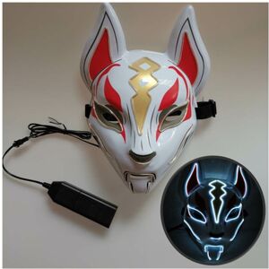 Maxpower (Fox white) Halloween Mask Cute Cat Fox EL Wire Mask Flashing Cosplay LED neon Maxpower (Fox white) Halloween Mask Cute Cat Fox EL Wire Mask Flashing Cosplay LED neon