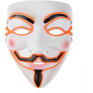 Maxpower (Orange) Halloween Mask Cute Cat Fox EL Wire Mask Flashing Cosplay LED neon Cos Maxpower (Orange) Halloween Mask Cute Cat Fox EL Wire Mask Flashing Cosplay LED neon Cos