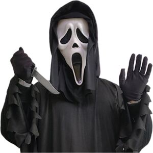 Maxpower (Whole Set No 1) Adult Ghost Face Mask Scream Men's Horror Robe Costume Knife Gl Maxpower (Whole Set No 1) Adult Ghost Face Mask Scream Men's Horror Robe Costume Knife Gl
