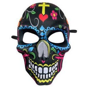 Maxpower (White) 5 Type Halloween Mexican Day of the Dead Skull Print Soft Masks Men Masq Maxpower (White) 5 Type Halloween Mexican Day of the Dead Skull Print Soft Masks Men Masq