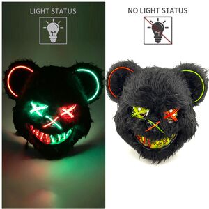 Maxpower (glowing mask 14) Halloween Bloody Rabbit Bear Mask Party Scary Cosplay Head Cov Maxpower (glowing mask 14) Halloween Bloody Rabbit Bear Mask Party Scary Cosplay Head Cov