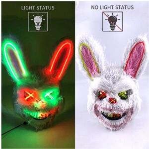 Maxpower (glowing mask 2) Halloween Bloody Rabbit Bear Mask Party Scary Cosplay Head Cove Maxpower (glowing mask 2) Halloween Bloody Rabbit Bear Mask Party Scary Cosplay Head Cove