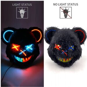 Maxpower (glowing mask 24) Halloween Bloody Rabbit Bear Mask Party Scary Cosplay Head Cov Maxpower (glowing mask 24) Halloween Bloody Rabbit Bear Mask Party Scary Cosplay Head Cov