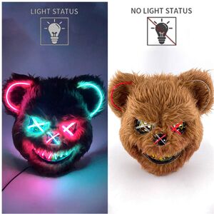 Maxpower (glowing mask 6) Halloween Bloody Rabbit Bear Mask Party Scary Cosplay Head Cove Maxpower (glowing mask 6) Halloween Bloody Rabbit Bear Mask Party Scary Cosplay Head Cove