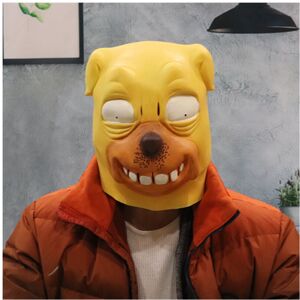Maxpower (Dog mask 2) Monkey Mask Full Face Real Latex Mascara Animal Head Hood Halloween Maxpower (Dog mask 2) Monkey Mask Full Face Real Latex Mascara Animal Head Hood Halloween
