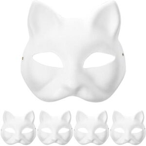 Maxpower (5pcs) 10/6/5/3pcs Masquerade Cat Face Masks DIY Party Masks Props Paintable Maxpower (5pcs) 10/6/5/3pcs Masquerade Cat Face Masks DIY Party Masks Props Paintable