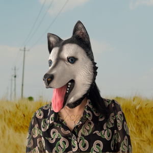 Maxpower (Dog mask) Orangutan Plush Head Cover Animal Mask Full Face Cosplay Gorilla Monk Maxpower (Dog mask) Orangutan Plush Head Cover Animal Mask Full Face Cosplay Gorilla Monk