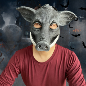 Maxpower (Pig mask A) Pig Mask Horror Demon Half Face Realistic Latex Rave Cosplay Anima Maxpower (Pig mask A) Pig Mask Horror Demon Half Face Realistic Latex Rave Cosplay Anima