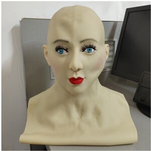 Maxpower (Mask) Long Style Bald Woman Mask Halloween Masquerade Party Realistic Latex Maxpower (Mask) Long Style Bald Woman Mask Halloween Masquerade Party Realistic Latex