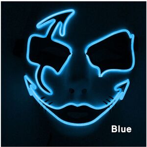 Maxpower (Blue 2) Neon Light LED Mask LED Halloween Scary Mask Cosplay Party Masque Masqu Maxpower (Blue 2) Neon Light LED Mask LED Halloween Scary Mask Cosplay Party Masque Masqu
