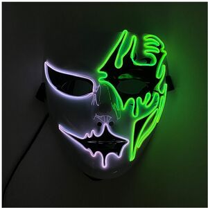 Maxpower (Multicolor 3) Neon Light LED Mask LED Halloween Scary Mask Cosplay Party Masque Maxpower (Multicolor 3) Neon Light LED Mask LED Halloween Scary Mask Cosplay Party Masque
