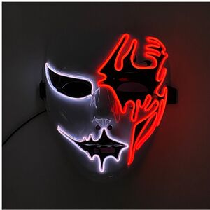 Maxpower (Multicolor 6) Neon Light LED Mask LED Halloween Scary Mask Cosplay Party Masque Maxpower (Multicolor 6) Neon Light LED Mask LED Halloween Scary Mask Cosplay Party Masque