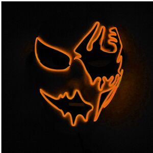 Maxpower (Orange 1) Neon Light LED Mask LED Halloween Scary Mask Cosplay Party Masque Mas Maxpower (Orange 1) Neon Light LED Mask LED Halloween Scary Mask Cosplay Party Masque Mas