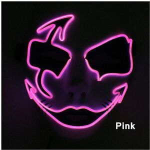 Maxpower (Pink 2) Neon Light LED Mask LED Halloween Scary Mask Cosplay Party Masque Masqu Maxpower (Pink 2) Neon Light LED Mask LED Halloween Scary Mask Cosplay Party Masque Masqu