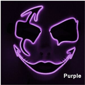 Maxpower (Purple 2) Neon Light LED Mask LED Halloween Scary Mask Cosplay Party Masque Mas Maxpower (Purple 2) Neon Light LED Mask LED Halloween Scary Mask Cosplay Party Masque Mas