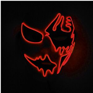 Maxpower (Red 1) Neon Light LED Mask LED Halloween Scary Mask Cosplay Party Masque Masque Maxpower (Red 1) Neon Light LED Mask LED Halloween Scary Mask Cosplay Party Masque Masque