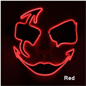 Maxpower (Red 2) Neon Light LED Mask LED Halloween Scary Mask Cosplay Party Masque Masque Maxpower (Red 2) Neon Light LED Mask LED Halloween Scary Mask Cosplay Party Masque Masque
