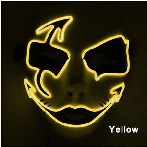 Maxpower (Yellow 2) Neon Light LED Mask LED Halloween Scary Mask Cosplay Party Masque Mas Maxpower (Yellow 2) Neon Light LED Mask LED Halloween Scary Mask Cosplay Party Masque Mas