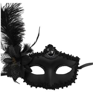 Maxpower (Black) Costume Lady Mask Feather Sexy Halloween Mask Masquerade Half Face Mask Maxpower (Black) Costume Lady Mask Feather Sexy Halloween Mask Masquerade Half Face Mask