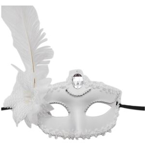 Maxpower (White) Costume Lady Mask Feather Sexy Halloween Mask Masquerade Half Face Mask Maxpower (White) Costume Lady Mask Feather Sexy Halloween Mask Masquerade Half Face Mask