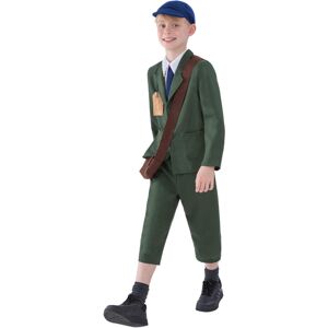 Smiffys World War II Evacuee Boy Costume, Green Coat, Trousers, Hat and Bag, Boy Smiffys World War II Evacuee Boy Costume, Green Coat, Trousers, Hat and Bag, Boy