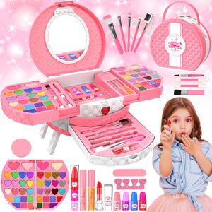 GOLMUD 66 Pcs Kids Makeup Sets For Girls with Portable Stand,Make Up Starter Kit Childr GOLMUD 66 Pcs Kids Makeup Sets For Girls with Portable Stand,Make Up Starter Kit Childr