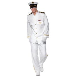 Smiffys Deluxe Captain Costume, White, M - Size 38inches-40inches Smiffys Deluxe Captain Costume, White, M - Size 38inches-40inches