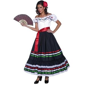Smiffys Authentic Western Sexy Senorita Costume, Black & W with Dress and Sash, Smiffys Authentic Western Sexy Senorita Costume, Black & W with Dress and Sash,