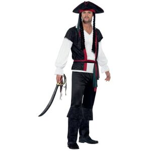 Smiffys Aye Aye Pirate Captain Costume, Black, M - Size 38 inches-40 inches Smiffys Aye Aye Pirate Captain Costume, Black, M - Size 38 inches-40 inches