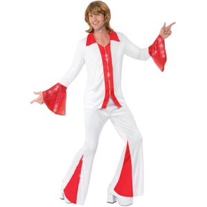 Smiffys Super Trooper Adult Costume, White & Red Shirt and Trousers Set, Perfect Smiffys Super Trooper Adult Costume, White & Red Shirt and Trousers Set, Perfect