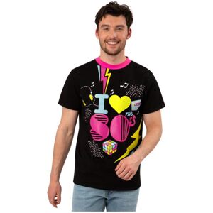 (L, Black) Smiffys Unisex Adult 1980s Printed Costume Top (L, Black) Smiffys Unisex Adult 1980s Printed Costume Top