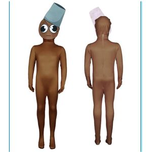 Unbranded (Brown, 110cm/43.31in) Sprunki Incredibox Cosplay Costume Costume Full Body Jump Unbranded (Brown, 110cm/43.31in) Sprunki Incredibox Cosplay Costume Costume Full Body Jump