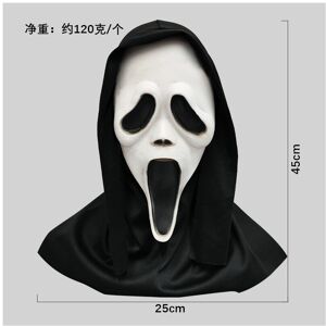 Unbranded (White) Cracked Terrifying Scream Mask Halloween Costume Horror Party Accessory Unbranded (White) Cracked Terrifying Scream Mask Halloween Costume Horror Party Accessory