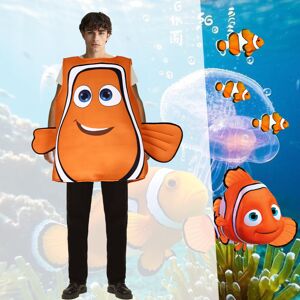 Unbranded Finding Nemo Cosplay Costume - Orange Clownfish Outfit for Role-Play, Halloween Unbranded Finding Nemo Cosplay Costume - Orange Clownfish Outfit for Role-Play, Halloween