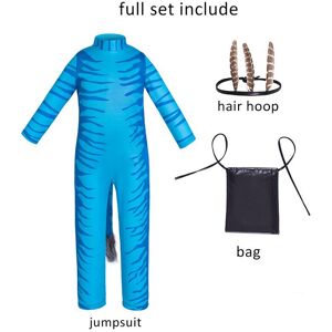 Unbranded (L) Cosplay Kids Avatar Costume Halloween Blue Jumpsuit Set Fancy Dress Party Un Unbranded (L) Cosplay Kids Avatar Costume Halloween Blue Jumpsuit Set Fancy Dress Party Un