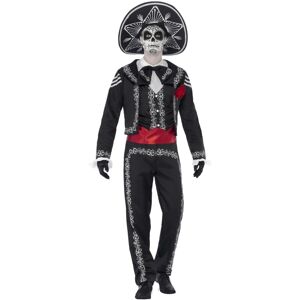(L R, Black) Smiffys Mens Deluxe Senor Bones Day Of The Dead Costume Set (L R, Black) Smiffys Mens Deluxe Senor Bones Day Of The Dead Costume Set