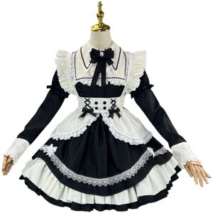 Unbranded (S(150–155 cm)) Detachable Sleeve Lolita Maid Cosplay Costume Cute French Style Unbranded (S(150–155 cm)) Detachable Sleeve Lolita Maid Cosplay Costume Cute French Style