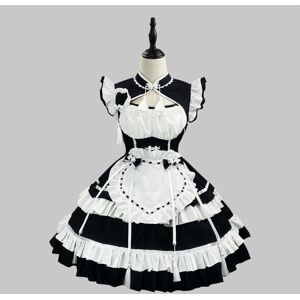 Unbranded (2XL(170–175 cm)) Chinese Style Cheongsam Lolita Maid Dress Cosplay Uniform Set Unbranded (2XL(170–175 cm)) Chinese Style Cheongsam Lolita Maid Dress Cosplay Uniform Set