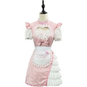 Unbranded (5XL(185–190 cm)) Modern Chinese Style Maid Cheongsam Dress Cute Lolita Cosplay Unbranded (5XL(185–190 cm)) Modern Chinese Style Maid Cheongsam Dress Cute Lolita Cosplay