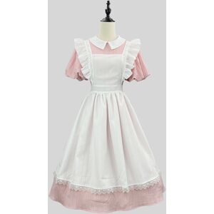 Unbranded (Pink, S(150–155 cm)) Modern Chinese Style Maid Cheongsam Dress Cute Lolita Cosp Unbranded (Pink, S(150–155 cm)) Modern Chinese Style Maid Cheongsam Dress Cute Lolita Cosp