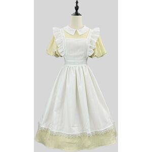 Unbranded ( light yellow, M(155–160 cm)) Modern Chinese Style Maid Cheongsam Dress Cute Lo Unbranded ( light yellow, M(155–160 cm)) Modern Chinese Style Maid Cheongsam Dress Cute Lo