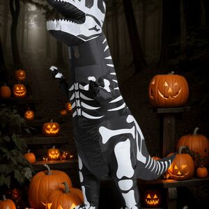 BGHONE (Black, One-size) 1pc Skeleton T-Rex Inflatable Costume 120-140cm - Halloween Di BGHONE (Black, One-size) 1pc Skeleton T-Rex Inflatable Costume 120-140cm - Halloween Di
