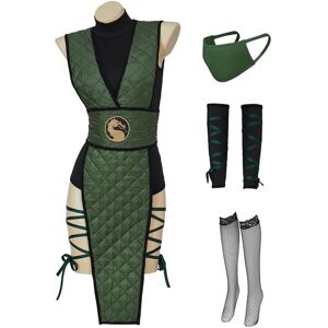 Unbranded (Green, Small) Sub-Zero Reptile Scorpion Cosplay Costume Female Sexy Suit with M Unbranded (Green, Small) Sub-Zero Reptile Scorpion Cosplay Costume Female Sexy Suit with M