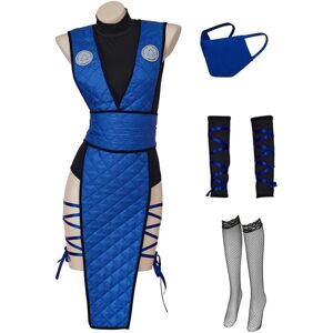 Unbranded (Blue, 3X-Large) Sub-Zero Reptile Scorpion Cosplay Costume Female Sexy Suit with Unbranded (Blue, 3X-Large) Sub-Zero Reptile Scorpion Cosplay Costume Female Sexy Suit with