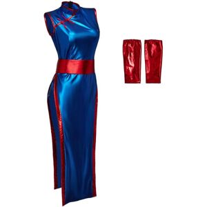Unbranded (X-Small) Women's Chi Chi Cosplay Costume Cheongsam Sexy Blue Dress Halloween Su Unbranded (X-Small) Women's Chi Chi Cosplay Costume Cheongsam Sexy Blue Dress Halloween Su