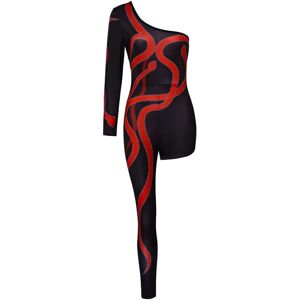 Unbranded (Small) Women's Tay Tay Cosplay Costume Sexy Black One-legged Jumpsuit Outfits H Unbranded (Small) Women's Tay Tay Cosplay Costume Sexy Black One-legged Jumpsuit Outfits H